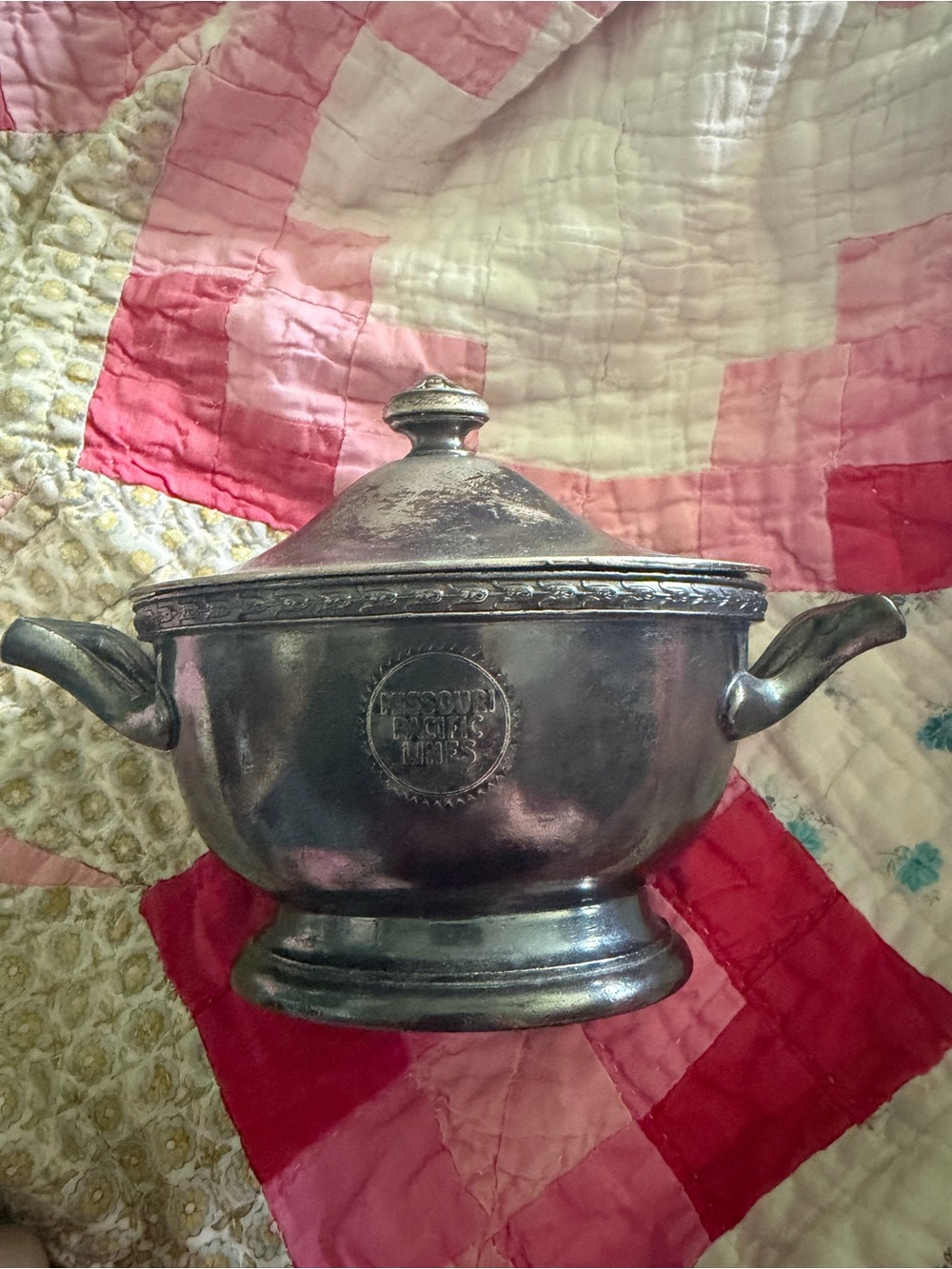Vintage Silver soldered Missouri Pacific lines Serving Dish